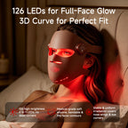 4-in-1 LED Face & Neck Mask — 126 Light Therapy Beads, Wireless Remote