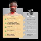 4-in-1 LED Face & Neck Mask — 126 Light Therapy Beads, Wireless Remote
