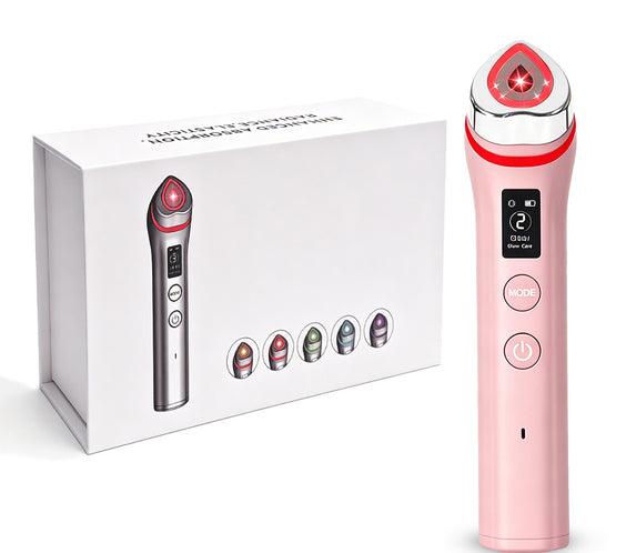 EMS LED Beauty Wand — 5-Color Light Therapy & Microcurrent Facial Massager