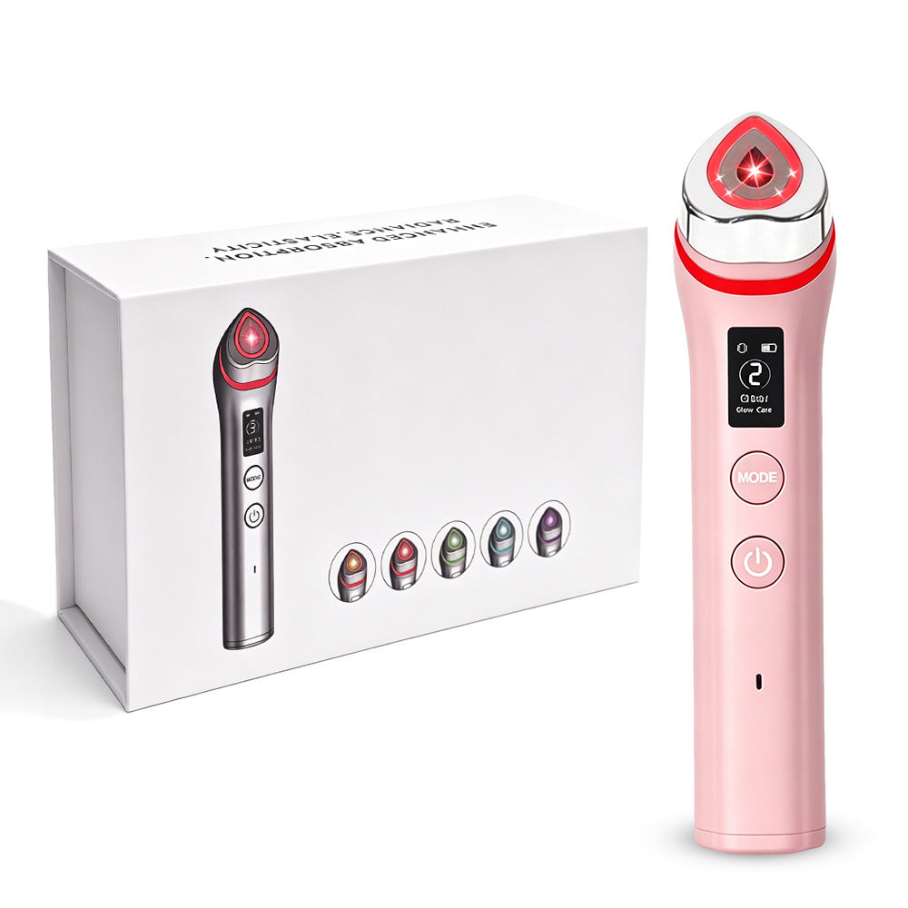 EMS LED Beauty Wand — 5-Color Light Therapy & Microcurrent Facial Massager
