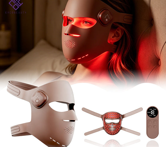 4-in-1 LED Face & Neck Mask — 126 Light Therapy Beads, Wireless Remote