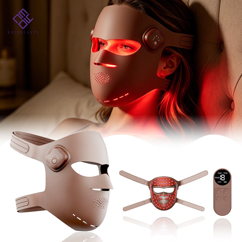4-in-1 LED Face & Neck Mask — 126 Light Therapy Beads, Wireless Remote